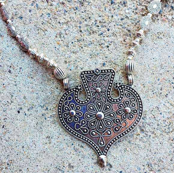 New Unique 925 Silver Tribal Necklace. - Picture 5 of 16